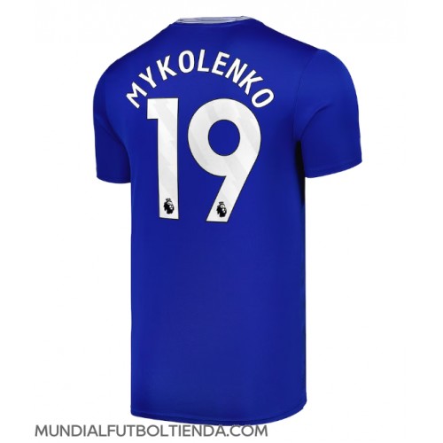 Camiseta Everton Vitaliy Mykolenko #19 Primera Equipación Replica 2024-25 mangas cortas